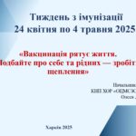 Тиждень з імунізації 24 квітня по 4 травня 2025
