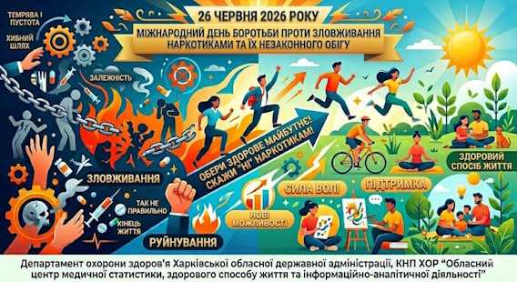 26 червня — Міжнародний день боротьби зі зловживанням наркотиками й їхнім незаконним обігом